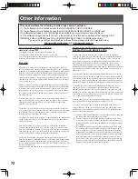 Preview for 72 page of Panasonic PT-44LCX65-K Operating Instructions Manual