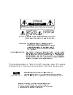 Preview for 2 page of Panasonic PT-47WX42C Operating Instructions Manual