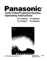 Panasonic PT-47WX49 Operating Instructions Manual preview