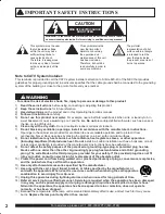 Предварительный просмотр 2 страницы Panasonic PT-50LC13 - 50" Rear Projection TV Operating Instructions Manual