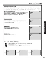 Предварительный просмотр 37 страницы Panasonic PT-50LC13 - 50" Rear Projection TV Operating Instructions Manual