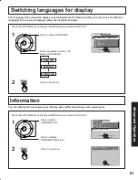 Предварительный просмотр 61 страницы Panasonic PT-50LC13 - 50" Rear Projection TV Operating Instructions Manual