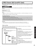 Предварительный просмотр 63 страницы Panasonic PT-50LC13 - 50" Rear Projection TV Operating Instructions Manual