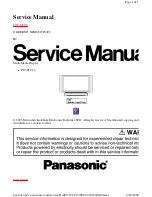 Panasonic PT-50LC13 - 50" Rear Projection TV Service Manual preview