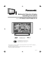 Предварительный просмотр 1 страницы Panasonic PT-50LC13K Operating Instructions Manual