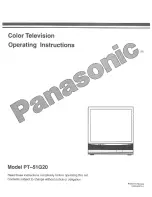 Panasonic PT-51G20 Operating Instructions Manual preview