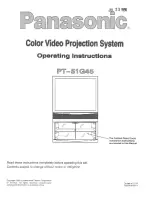 Panasonic PT-51G45 Operating Instructions Manual preview