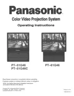 Panasonic PT-51G46 Operating Instructions Manual preview