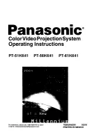 Panasonic PT-51HX41 Operating Instructions Manual preview