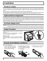 Preview for 6 page of Panasonic PT-52DL52 Operating Instructions Manual