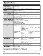 Предварительный просмотр 67 страницы Panasonic PT-52DL52 Operating Instructions Manual