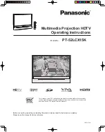 Panasonic PT-52LCX15K Operating Instructions Manual предпросмотр