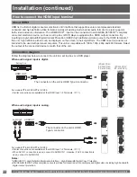 Preview for 22 page of Panasonic PT-52LCX35-B Operating Operating Instructions Manual