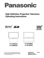 Panasonic PT-53TWD63 Operating Instructions Manual preview