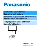 Preview for 1 page of Panasonic PT-53WX54 Operating Instructions Manual