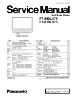 Предварительный просмотр 3 страницы Panasonic PT-56DLX25 Service Manual