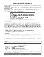 Preview for 4 page of Panasonic PT 56DLX76 Operating Instructions Manual