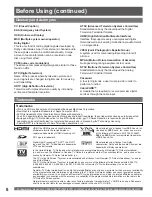 Preview for 8 page of Panasonic PT 56DLX76 Operating Instructions Manual