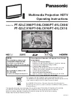 Panasonic PT-56LCX66 Operating Instructions Manual preview