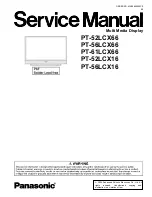 Preview for 1 page of Panasonic PT-56LCX66 Service Manual