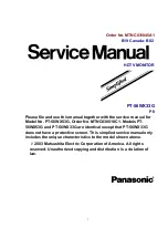 Preview for 1 page of Panasonic PT-56WX53G Service Manual