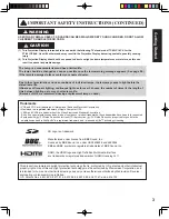 Preview for 3 page of Panasonic PT-60LCX64-K Operating Instructions Manual