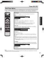 Preview for 27 page of Panasonic PT-60LCX64-K Operating Instructions Manual