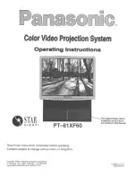 Preview for 1 page of Panasonic PT-61XF60 Operating Instructions Manual