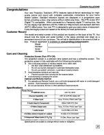 Preview for 5 page of Panasonic PT-65WX50 Operating Instructions Manual