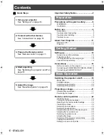 Preview for 4 page of Panasonic PT-AE1000E Operating Instructions Manual