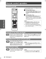 Preview for 22 page of Panasonic PT-AE1000E Operating Instructions Manual