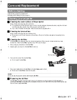 Preview for 41 page of Panasonic PT-AE1000E Operating Instructions Manual