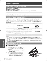 Preview for 42 page of Panasonic PT-AE1000E Operating Instructions Manual