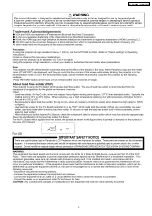 Preview for 3 page of Panasonic PT-AE1000E Service Manual