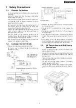 Preview for 5 page of Panasonic PT-AE1000E Service Manual