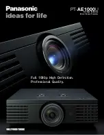 Предварительный просмотр 1 страницы Panasonic PT-AE1000U - LCD Projector - HD 1080p Brochure & Specs