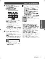 Предварительный просмотр 27 страницы Panasonic PT-AE1000U - LCD Projector - HD 1080p Operating Instructions Manual