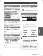 Предварительный просмотр 39 страницы Panasonic PT-AE1000U - LCD Projector - HD 1080p Operating Instructions Manual