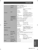 Предварительный просмотр 51 страницы Panasonic PT-AE1000U - LCD Projector - HD 1080p Operating Instructions Manual