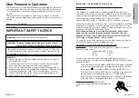 Preview for 2 page of Panasonic PT-AE100E Operating Instructions Manual