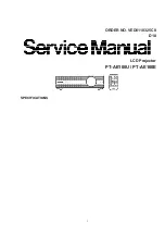 Panasonic PT-AE100E Service Manual preview