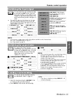 Preview for 23 page of Panasonic PT-AE2000E Operating Instructions Manual