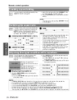 Предварительный просмотр 24 страницы Panasonic PT-AE3000E Operating Instructions Manual