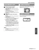 Предварительный просмотр 41 страницы Panasonic PT-AE3000E Operating Instructions Manual