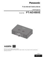 Panasonic PT-AE4000E Functional Instructions preview