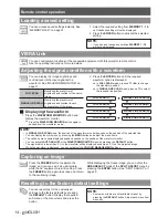 Preview for 14 page of Panasonic PT-AE4000E Functional Instructions