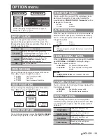 Preview for 39 page of Panasonic PT-AE4000E Functional Instructions