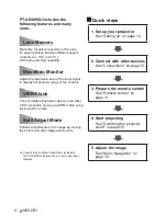 Предварительный просмотр 4 страницы Panasonic PT-AE4000U Operating Instructions Manual