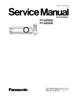 Panasonic PT-AE500E Service Manual preview