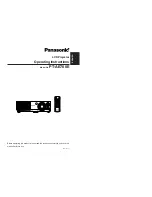 Предварительный просмотр 1 страницы Panasonic PT-AE700 Operating Instructions Manual